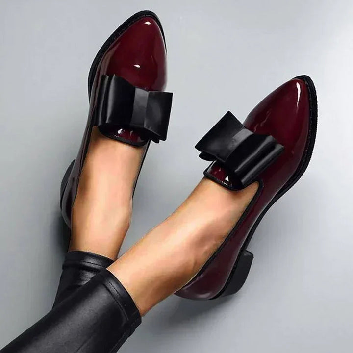 Veloria | Patent leather loafers with buckle detail