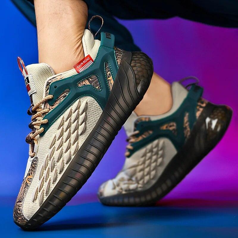 Nick | Chunky running sneakers with textured sole