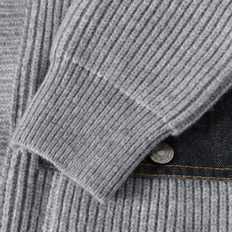 Arnost | Button-front jacket with textured panels