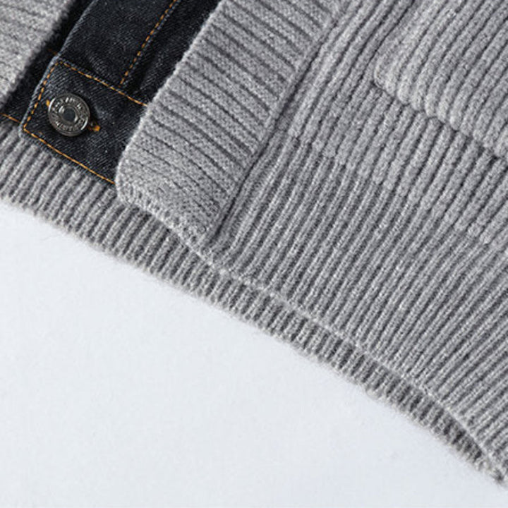 Arnost | Button-front jacket with textured panels