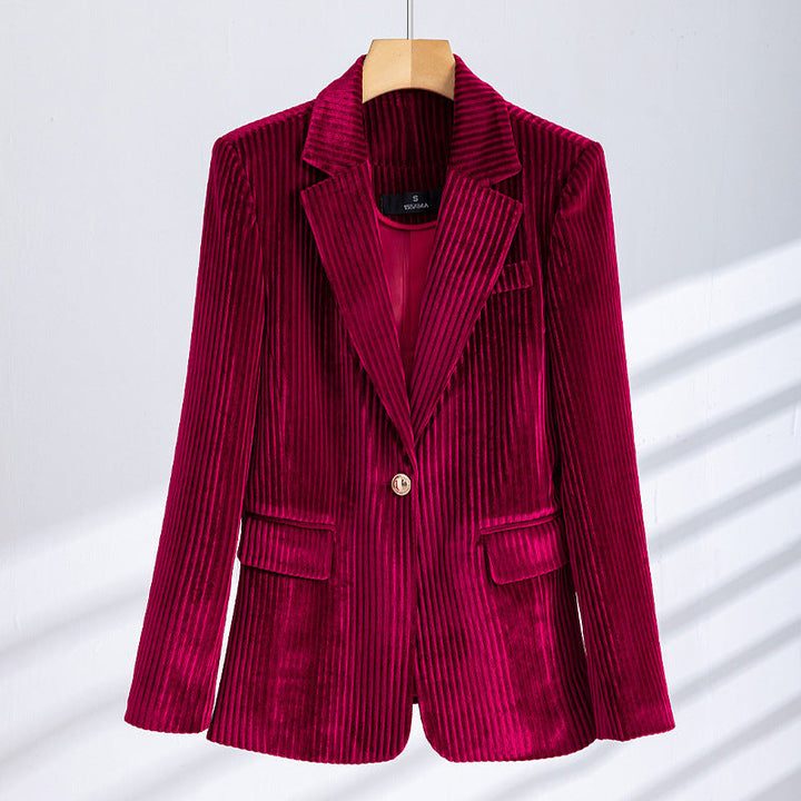 Katrina | Corduroy blazer with notched lapel