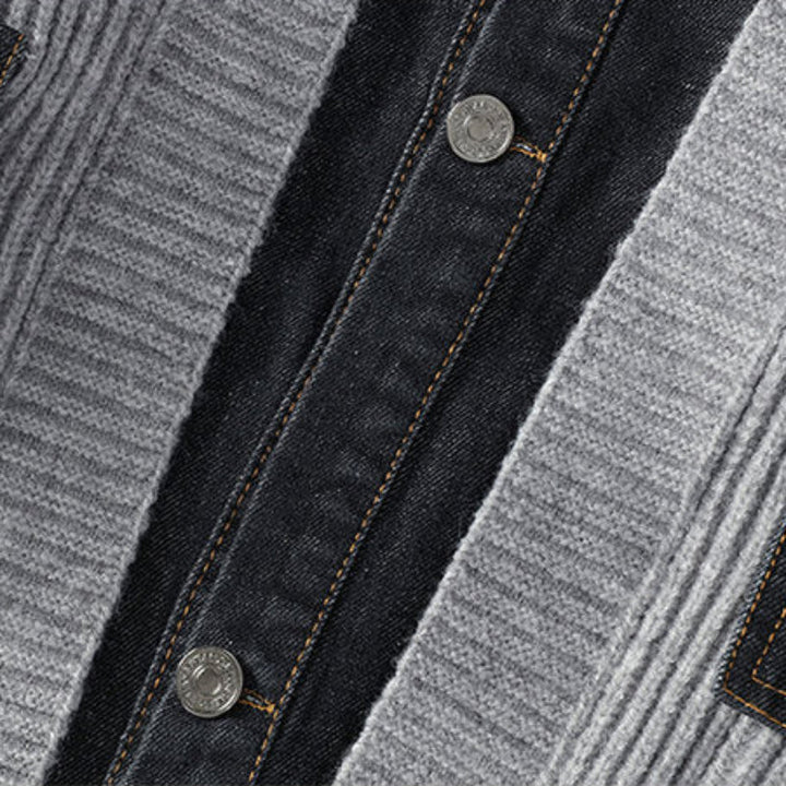 Arnost | Button-front jacket with textured panels