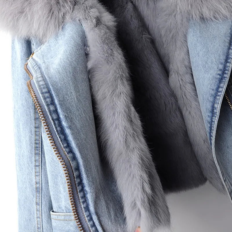 Stella | Jacket with faux fur collar and cuffs