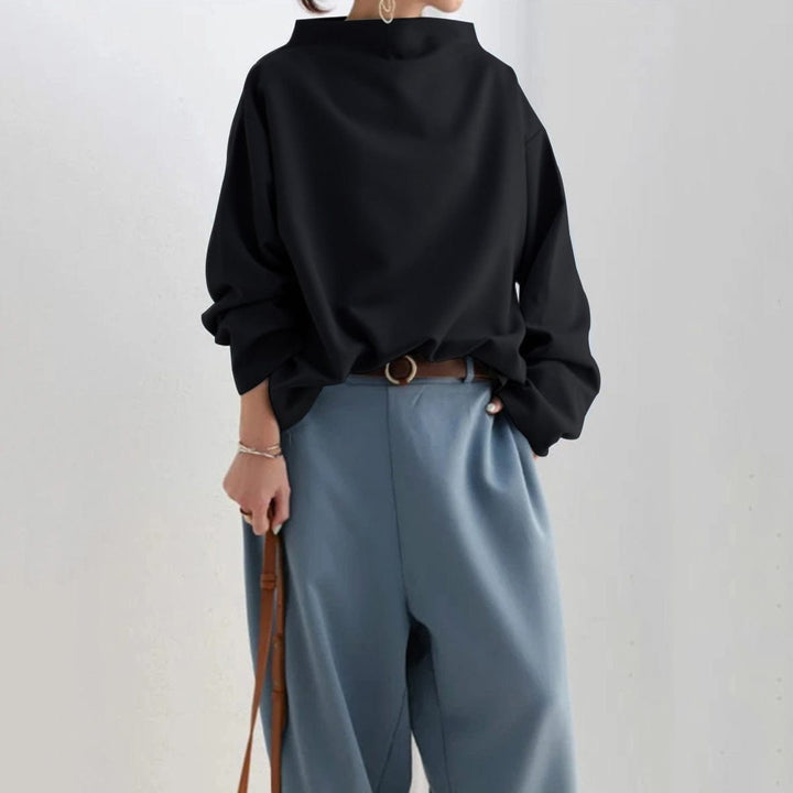 Taylor | High neck top with wide sleeves