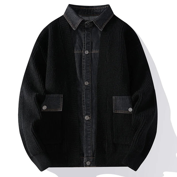 Arnost | Button-front jacket with textured panels