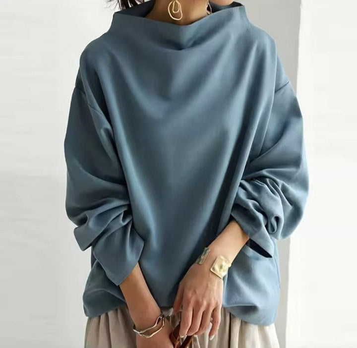 Taylor | High neck top with wide sleeves