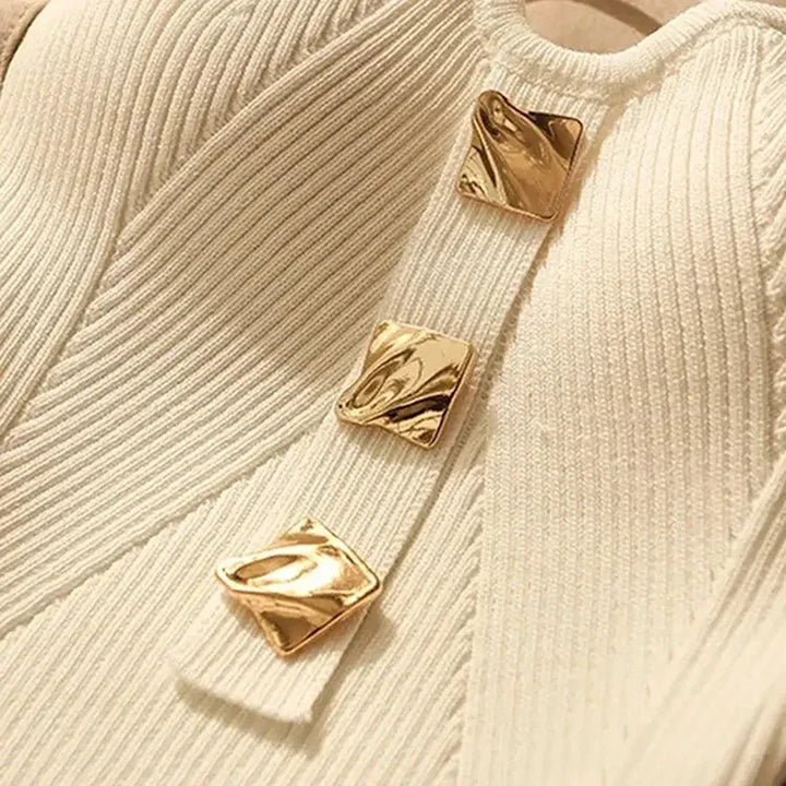 Elisha | Ribbed button-front camisole