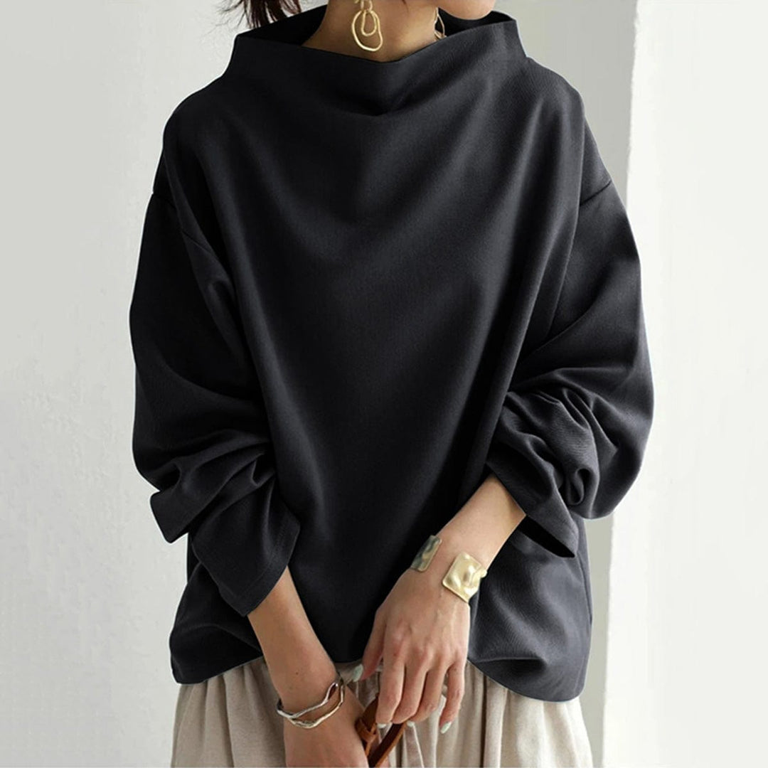 Taylor | High neck top with wide sleeves