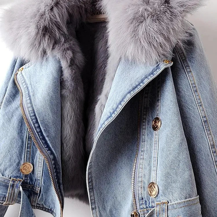 Stella | Jacket with faux fur collar and cuffs