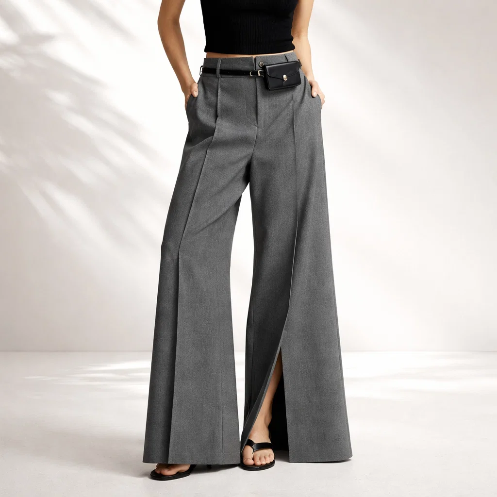 Aurelia | Leopard print wide-leg pants